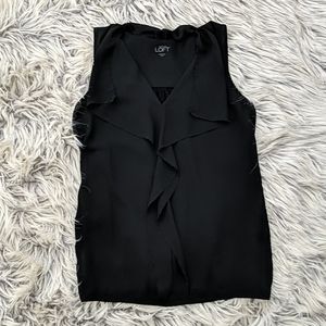 Loft Chiffon Ruffle Sleeveless top